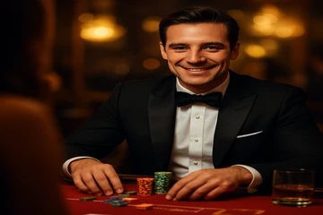 আলোকিত রুলেট চাকা ও ক্যাসিনো চিপসের দৃশ্য, যা লাইভ গেমের উত্তেজনা বাড়ায়